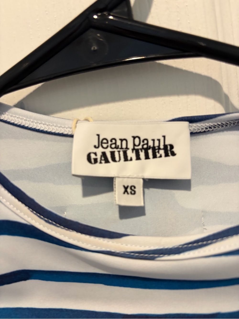 Jean Paul Gaultier Morphing Long Sleeve Top with Blue Rose Print New Tags - Picture 5 of 7